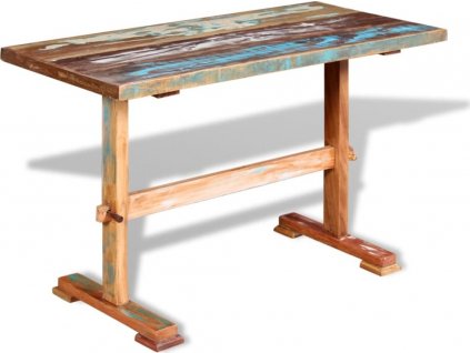 Jídelní stůl s trnoží masivní recyklované dřevo 120x58x78 cm [244240]