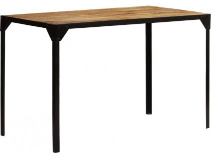 Jídelní stůl 120 cm masivní hrubé mangovníkové dřevo a ocel [246630]
