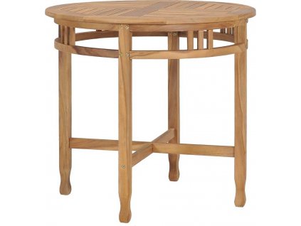 Jídelní stůl Ø 80 cm masivní teakové dřevo [49427]
