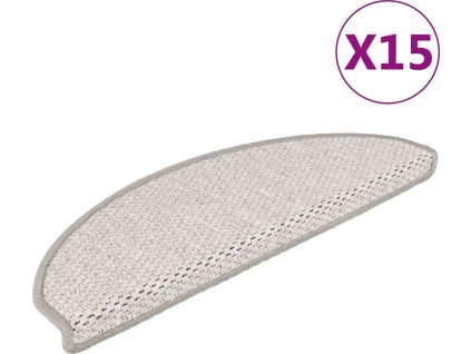 Samolepicí nášlapy na schody vzhled 15 ks 65x21x4cm [326870] (Barva Platina)