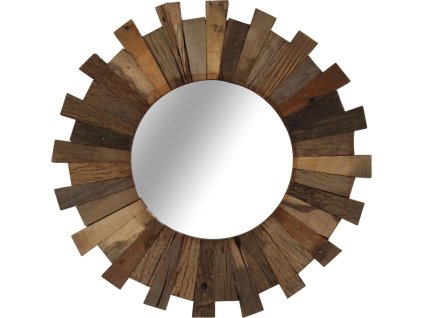 Nástěnné zrcadlo masivní recyklované dřevo 50 cm [246310]