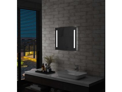 Koupelnové nástěnné zrcadlo s LED osvětlením 60 x 50 cm [144705]