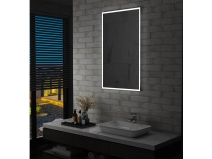 Koupelnové nástěnné zrcadlo s LED osvětlením 60 x 100 cm [144719]
