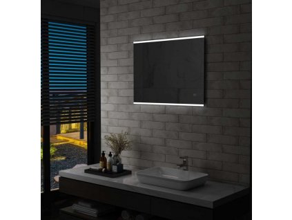 Koupelnové zrcadlo s LED světly a dotykovým senzorem 80 x 60 cm [144733]
