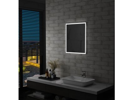 Koupelnové nástěnné zrcadlo s LED osvětlením 50 x 60 cm [144717]