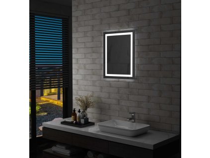 Koupelnové zrcadlo s LED světly a dotykovým senzorem 50 x 60 cm [144729]