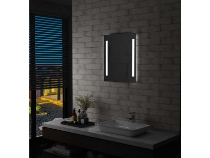 Koupelnové nástěnné zrcadlo s LED osvětlením 50 x 60 cm [144702]