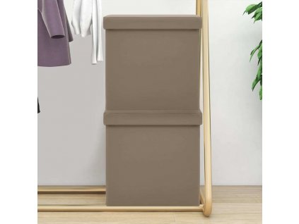 Skládací úložné stoličky 2 ks umělá kůže [338790]