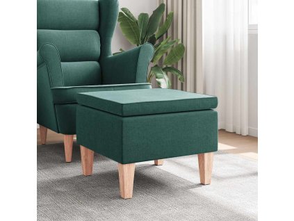 Stolička s dřevěnými nohami textil [329431] (Barva Tmavě zelená)