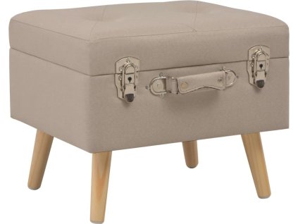 Stolička s úložným prostorem 40 cm tmavě textil [247518] (Barva Béžová)