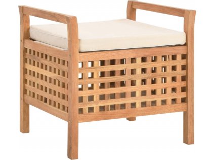 Úložná lavice 49 x 48 x 49 cm masivní ořechové dřevo [247609]
