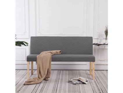 Lavice 139,5 cm polyester [281335] (Barva Světle šedá)