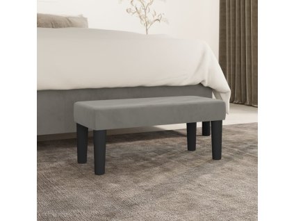 Lavice 70 x 30 x 30 cm samet [346638] (Barva Světle šedá)