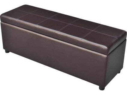 Lavice s úložným prostorem 116 cm umělá kůže [241064] (Barva Hnědá)