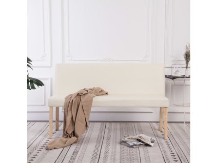 Lavice 139,5 cm umělá kůže [281330] (Barva Krémová)
