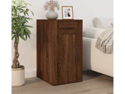 Skříňka k psacímu stolu 40x49x75cm kompozitní dřevo [816799] (Barva Hnědý dub)