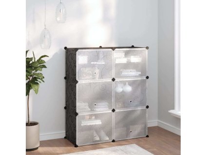 Botník 84,5 x 31 x 93,5 cm PP [340566] (Barva Černá)