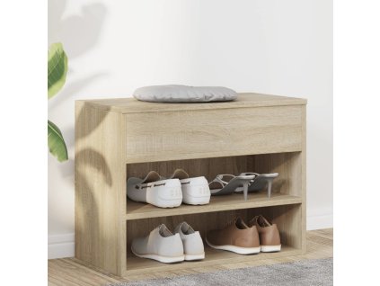 Lavice s botníkem 60 x 30 x 45 cm dřevotříska [808741] (Barva dub sonoma)