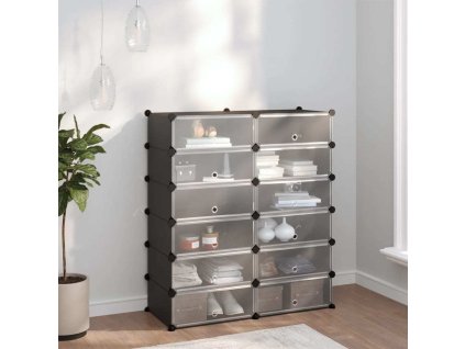 Botník 94,5 x 36,5 x 106 cm PP [340563] (Barva Černá)