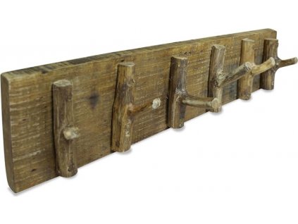 Věšák z masivního recyklovaného dřeva, 60 x 15 cm [244501]