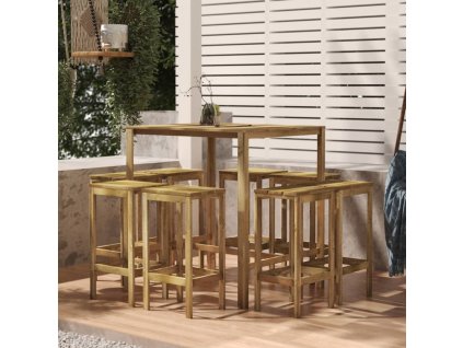 Barový stůl 110 x 100 x 110 cm impregnovaná borovice [318220]