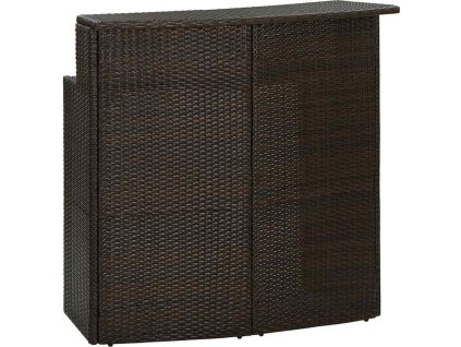 Zahradní barový stůl 120 x 55 x 110 cm polyratan [313467] (Barva Hnědá)