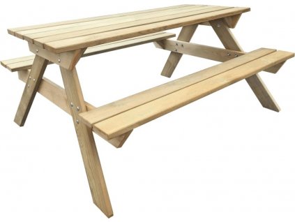Piknikový stůl 150 x 135 x 71,5 cm dřevo [41725]