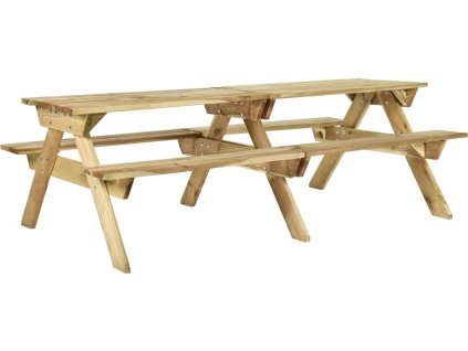 Piknikový stůl a lavice 220x122x72 cm impregnované borové dřevo [318399]