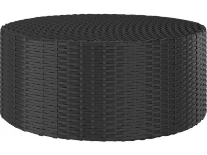 Čajový stolek černý 68 x 68 x 30 cm polyratan [310467]
