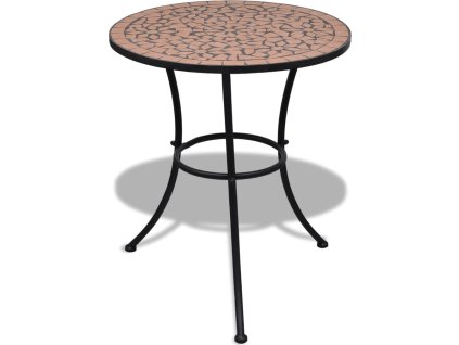 Bistro stolek a bílý 60 cm mozaika [41528]
