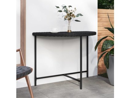 Zahradní stůl 100 x 50 x 75 cm polyratan [316652] (Barva Černá)