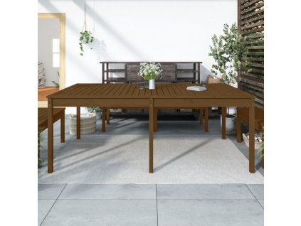 Zahradní stůl šedý 203,5 x 100 x 76 cm masivní borové dřevo [823986]