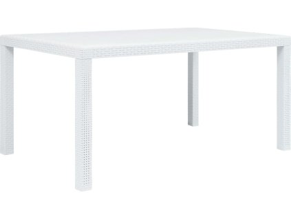 Zahradní stůl 150x90x72 cm plastový ratanový vzhled [45604] (Barva Bílá)