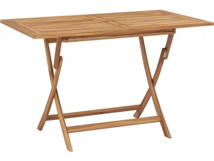 Skládací zahradní stůl 120x70x75 cm masivní teakové dřevo [44682]