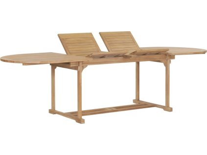 Rozkládací zahradní stůl 180–280x100x75 cm masivní teak oválný [44679]