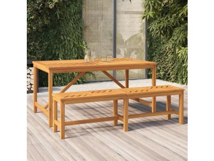 Zahradní jídelní stůl 150 x 90 x 74 cm masivní akáciové dřevo [362241]