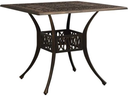 Zahradní stůl 90 x 90 x 73 cm litý hliník [315588] (Barva Bronzová)