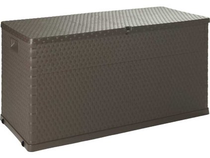 Zahradní úložný box 120 x 56 x 63 cm PP ratan [43710] (Barva Hnědá)