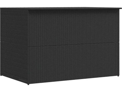 Zahradní úložný box 150 x 100 x 100 cm polyratan [44245] (Barva Černá)