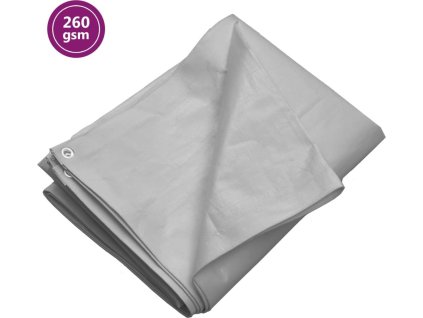 Plachta 260 g/m² 3 x 3 m HDPE [151498] (Barva Šedá)