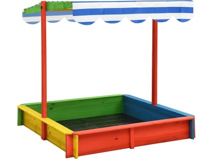 Pískoviště s nastavitelnou stříškou jedle UV 50 [316475] (Barva Vícebarevný)