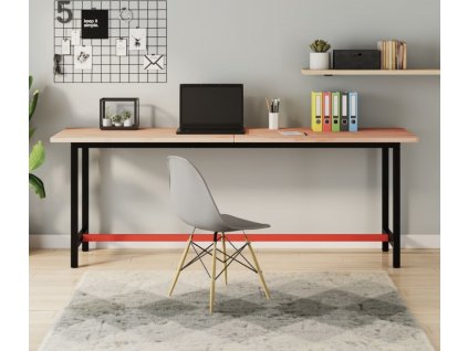 Deska psacího stolu 200 x 55 x 2,5 cm masivní bukové dřevo [356097]