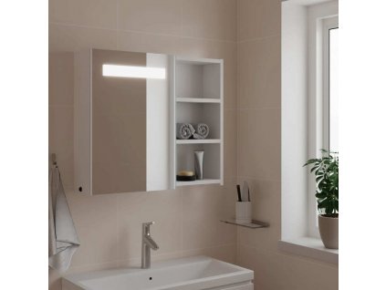 Koupelnová zrcadlová skříňka s LED osvětlením 60x13x52 cm [357971]