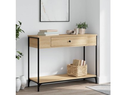 Konzolový stolek 100x34,5x75 cm kompozitní dřevo [834161] (Barva dub sonoma)
