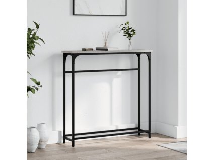 Konzolový stolek 75 x 19,5 x 75 cm kompozitní dřevo [834138] (Barva Šedá sonoma)