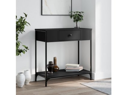 Konzolový stolek 75 x 34,5 x 75 cm kompozitní dřevo [834165] (Barva Černá)