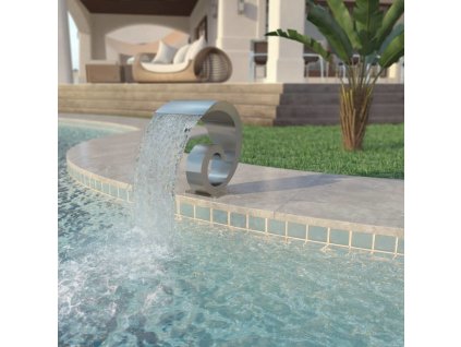 Bazénová fontána, nerezová ocel, 50x30x53 cm, stříbrná [43693]