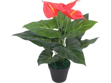 Umělá rostlina toulitka s květináčem 45 cm červenožlutá [244446]