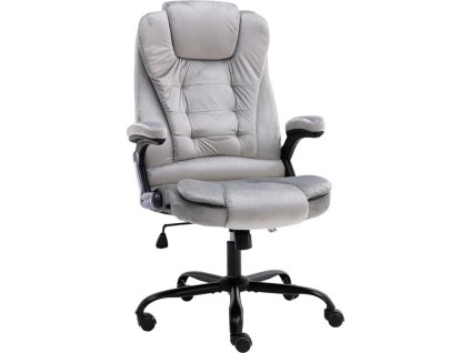 Kancelářská židle samet [20570] (Barva Světle šedá)