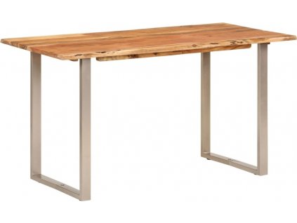 Jídelní stůl 140 x 70 x 76 cm masivní akáciové dřevo [350292]